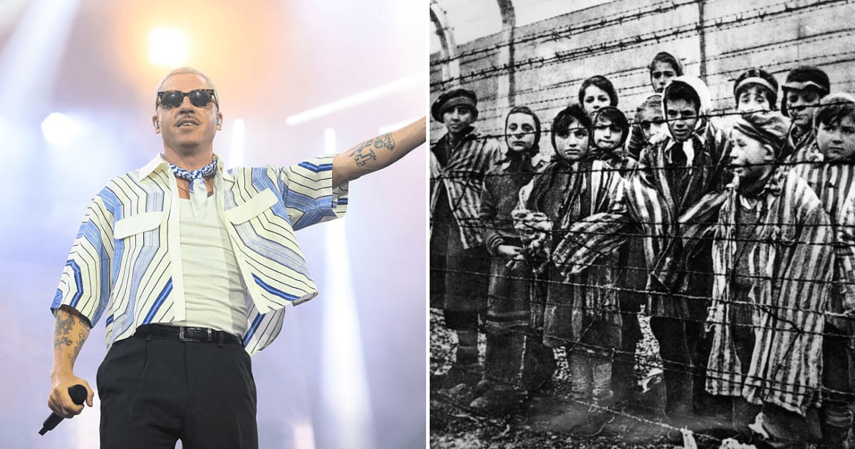 A social media post claims Macklemore said that the Holocaust never happened (Getty Images)