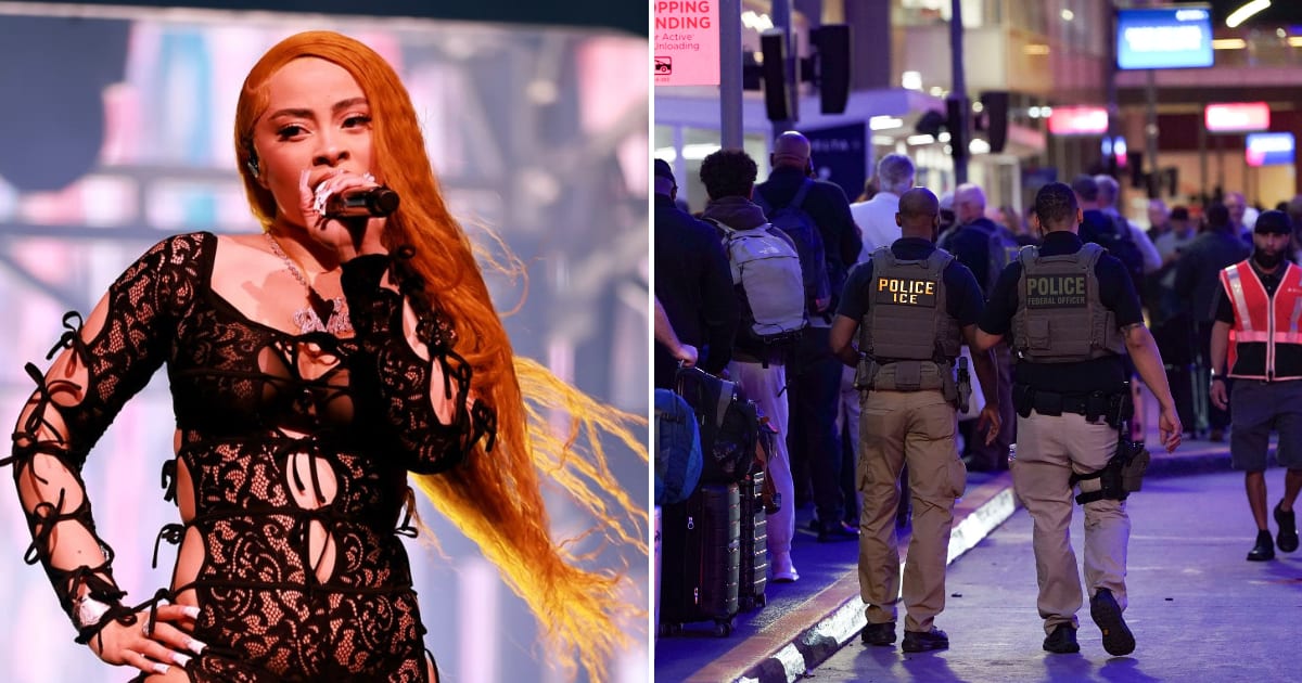 A social media post claims Ice Spice is removing ‘Ice’ from her name as she does not wish to be associated with ICE (Getty Images)