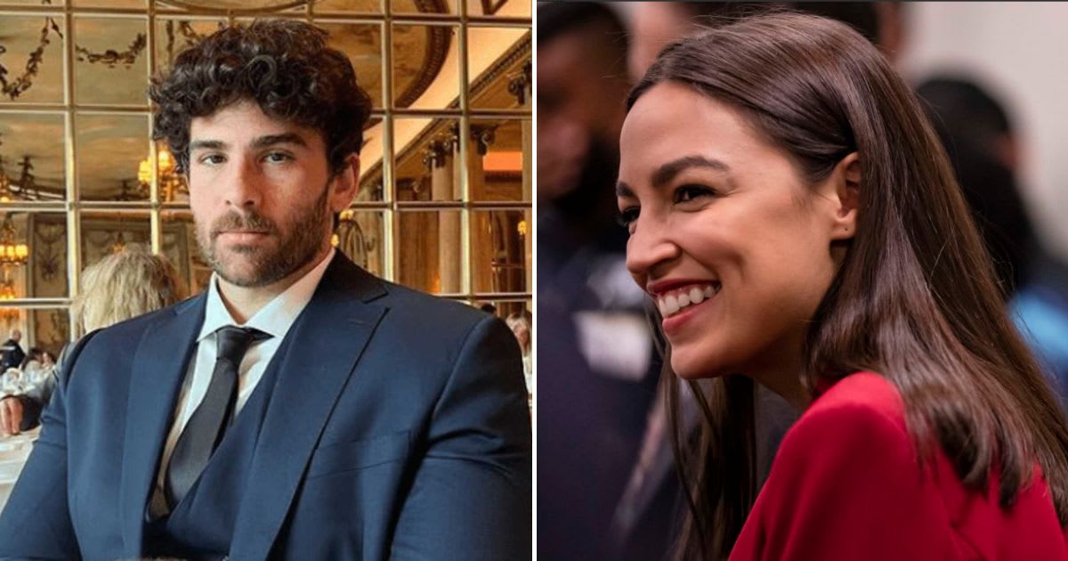 Political commentator and Twitch streamer Hasan Piker is eyeing a place on Alexandria Ocasio-Cortez's campaign team in 2028 (@hasandpiker/Instagram, Getty Images)