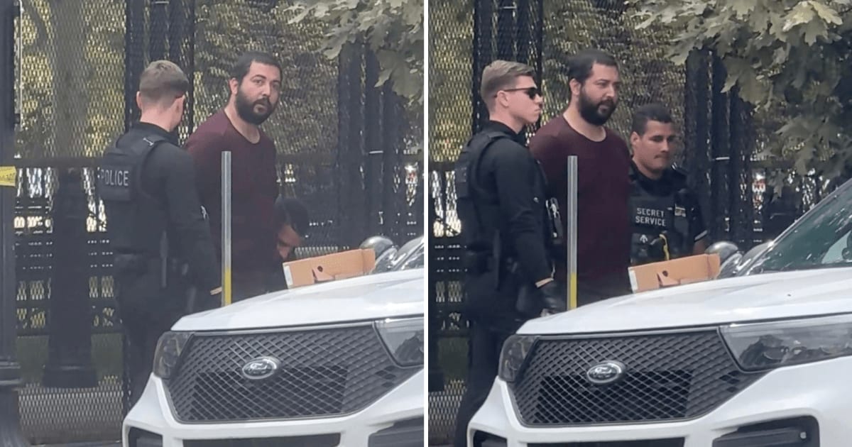 Secret Service officers, Metropolitan Police Department personnel and members of the military responded to the scene and arrested the man (@FrazJ/X)