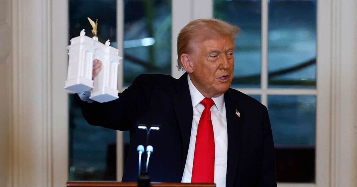 President Donald Trump said the proposed Arlington monument would also serve as a military facility, adding security functions to its commemorative role (Kevin Dietsch/Getty Images)