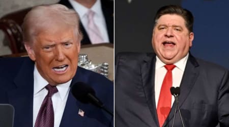 Pritzker asked about Trump Jr's wedding, pivots to Trump's 'most corrupt' presidency