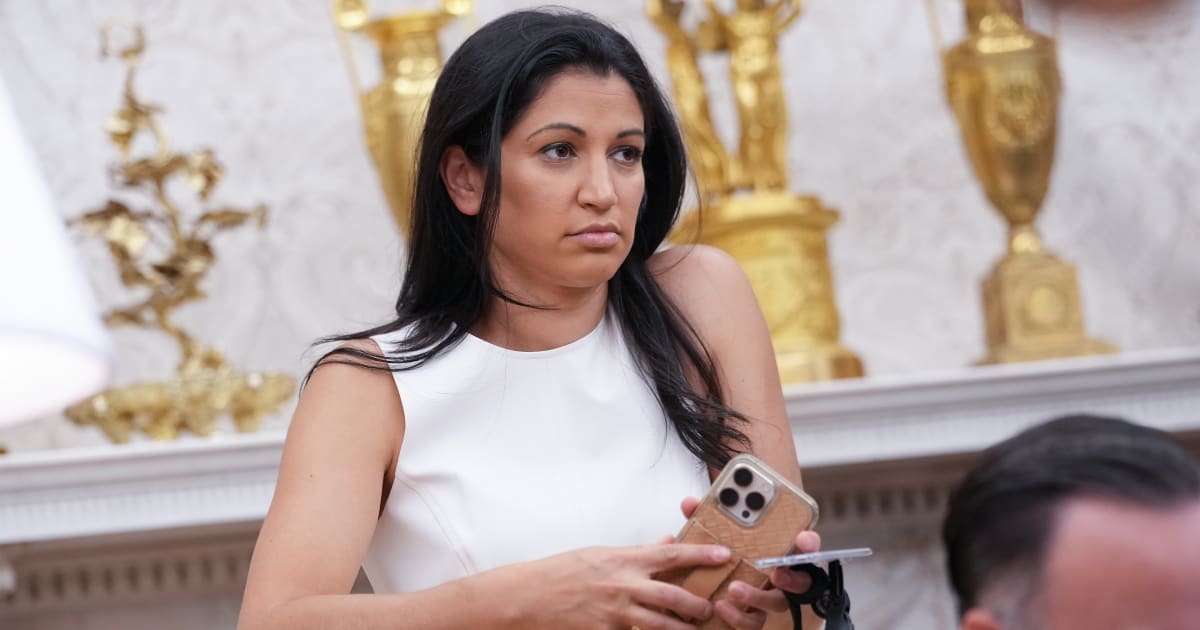 Katie Miller's warning came as Democrats outlined potential investigations and subpoena targets ahead of the 2026 midterms (Kevin Dietsch/Getty Images)