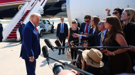 Trump declares 'fake news' a 'national security' threat after CNN, MS NOW, Politico sue
