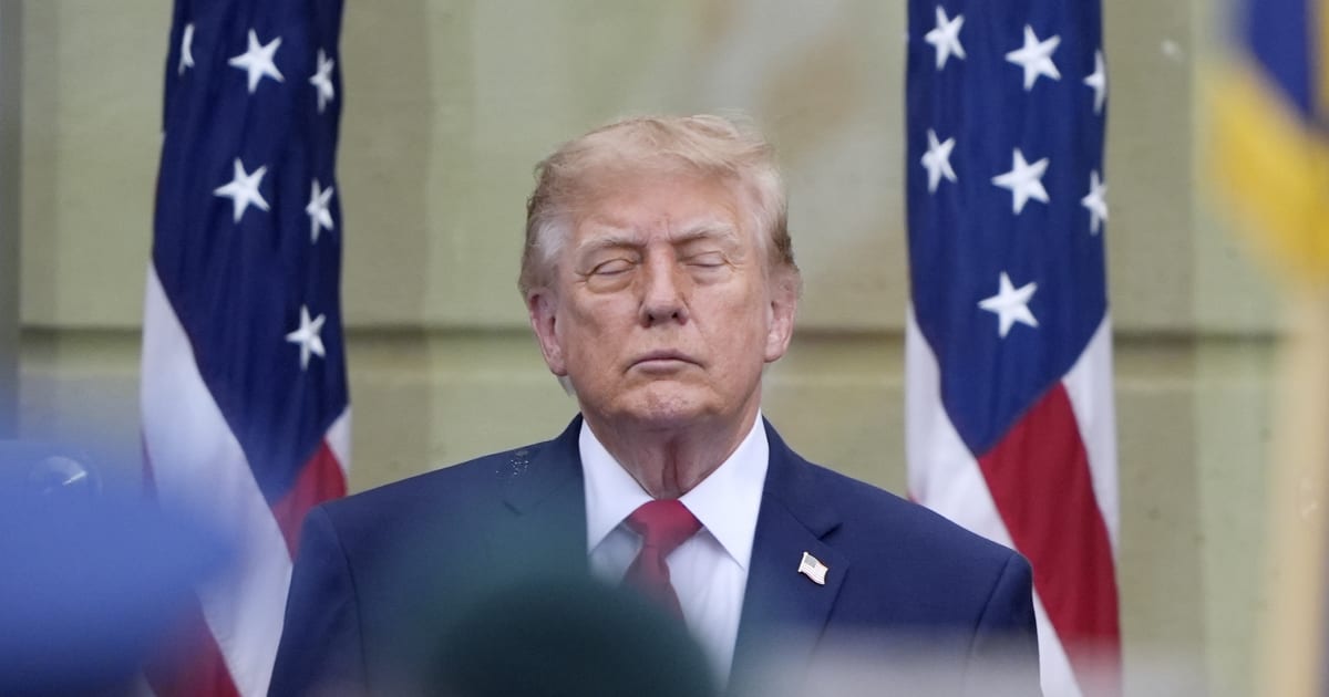 Trump's first event after TV pool boycott turns chaotic as background noise drowns out remarks