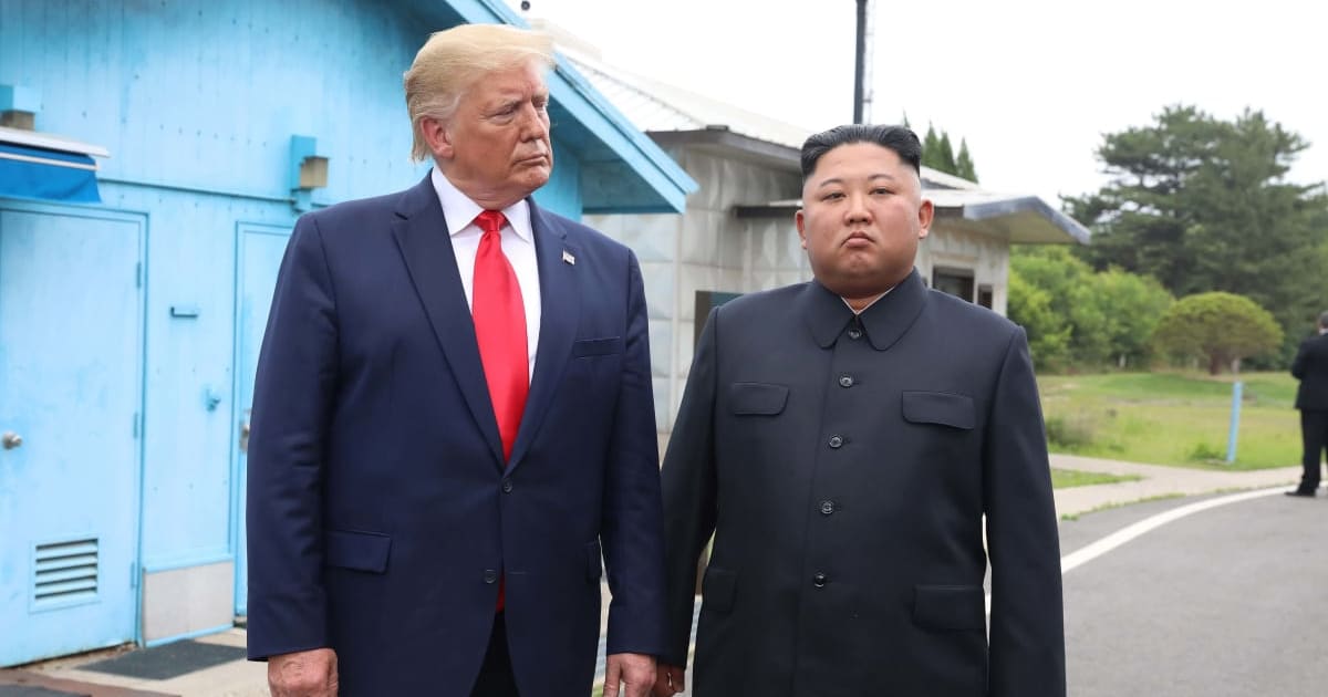 A viral social media post says North Korean leader Kim Jong Un warned President Donald Trump against banning news media (Getty Images)