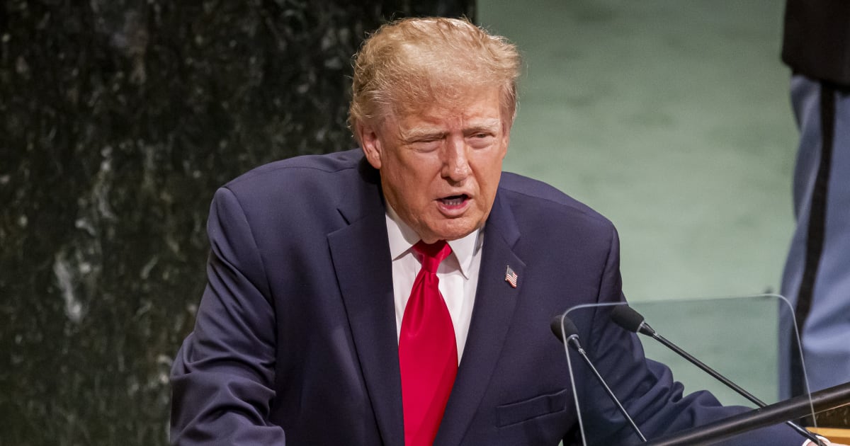 President Donald Trump speaks during the 81st United Nations General Assembly on September 22, 2026, in New York City  (Patrick van Katwijk/Getty Images)