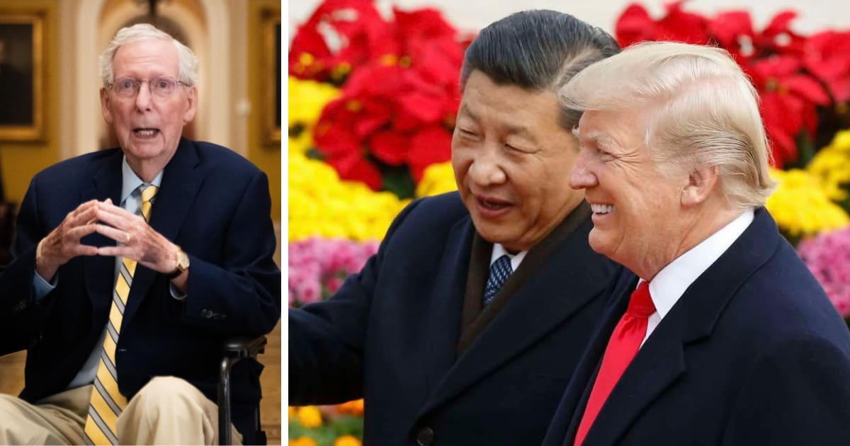 Mitch McConnell and other GOP senators questioned President Donald Trump why $1.3 billion in approved Taiwan aid had not been obligated (Getty Images)