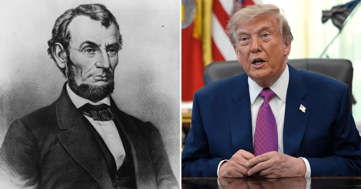 Donald Trump firmly rejected the MS NOW report and questioned who would possibly want their name on 'such a tragic place', where Abraham Lincoln was assassinated in 1865 (Getty Images)