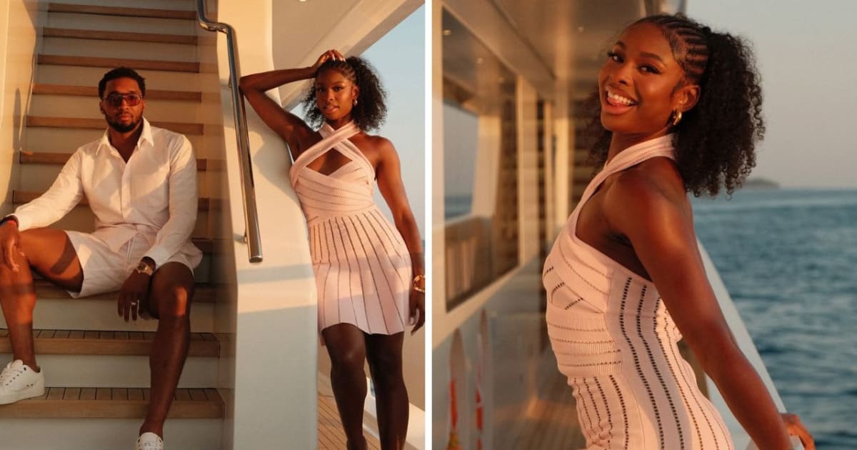 Coco Jones shared sun-kissed photos from a dreamy getaway with her husband Donovan Mitchell (@cocojones/Instagram) 