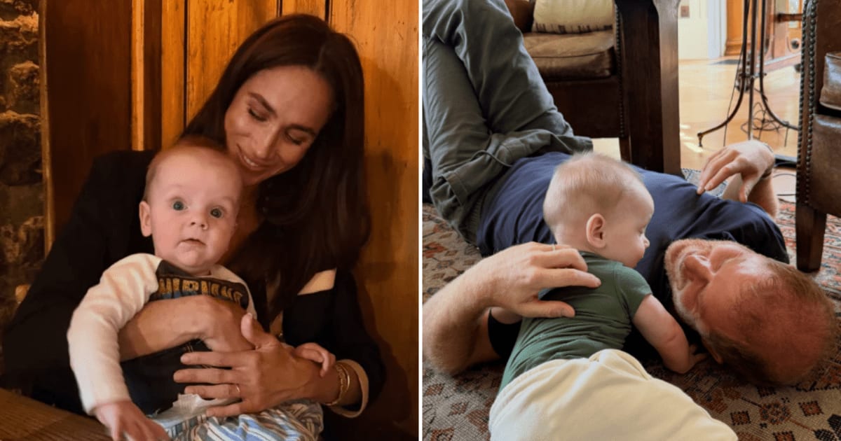 Meghan Markle was seen holding Kelly McKee Zajfen’s son Jack during her friend’s UK visit (@_heartmom_/Instagram)