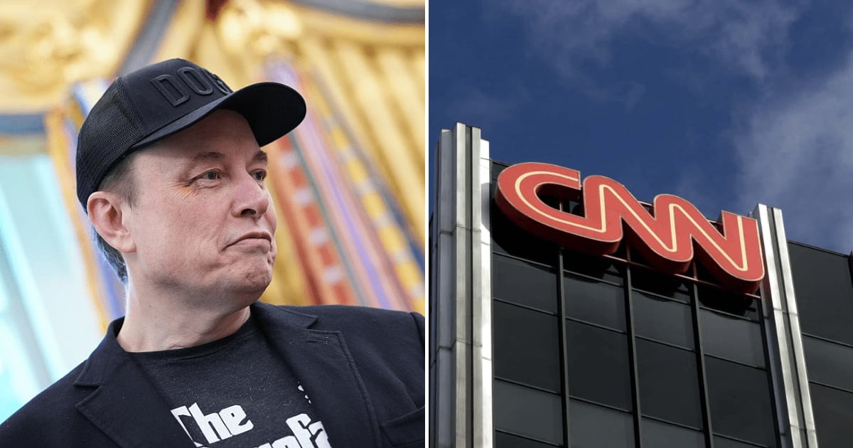 A social media rumor claims Elon Musk is buying CNN after it was banned from the White House (Getty Images)