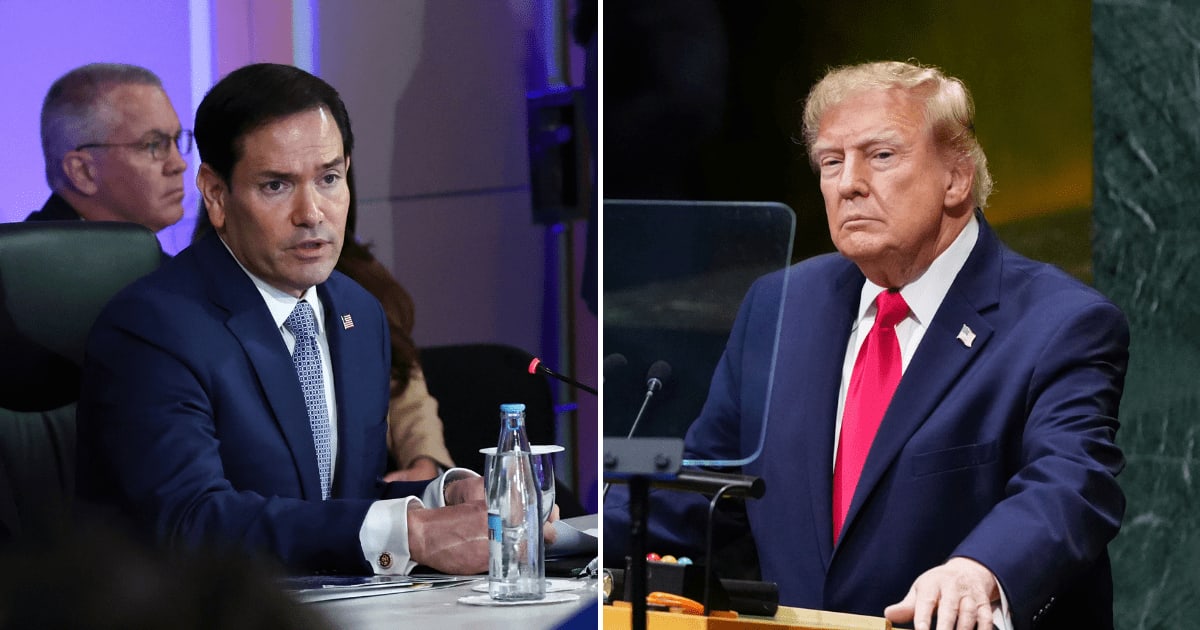 A viral social media post claims State Secretary Marco Rubio said that President Donald Trump would meet with anyone as long as they don’t work for CNN, MS NOW, or Politico (Getty Images, AP Photo)