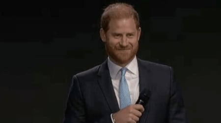 Prince Harry forced offstage mid-speech while warning about AI, jokes ‘It got into my speech’