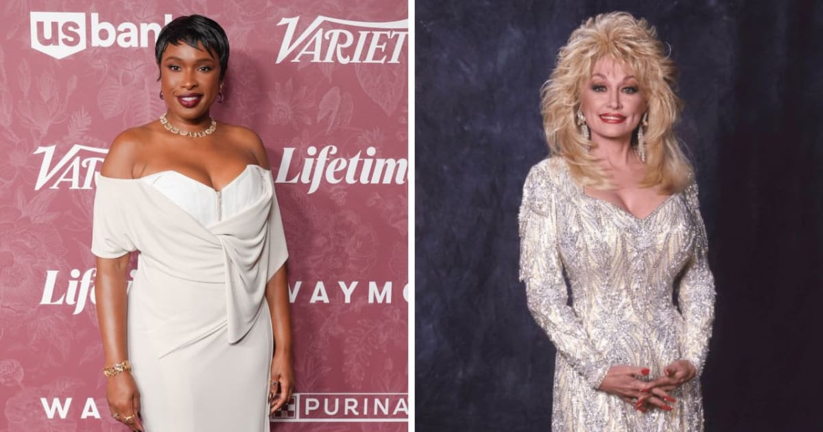 Jennifer Hudson paid tribute to Dolly Parton during Variety’s Power of Women event at The Beverly Hills Hotel (AP Photo/Chris Pizzello, Beth Gwinn/Getty Images)