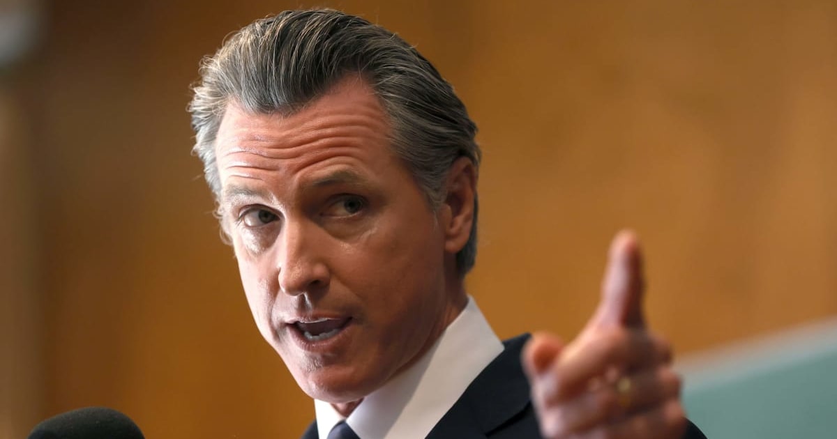 A social media rumor claims California Governor Gavin Newsom said that it's his duty to represent illegals who elected him (Getty Images)
