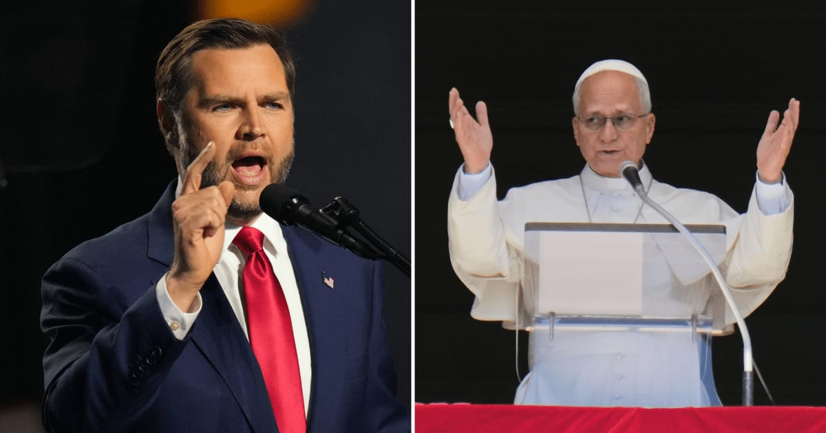 Pope Leo XIV and JD Vance exchanged sharp remarks over compassion (AP Photo/Alessandra Tarantino, AP Photo/Julio Cortez)
