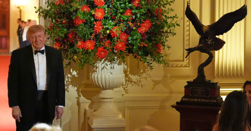 Trump gifts Chinese leader Xi a bald eagle statue at White House dinner, hails US-China ties