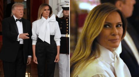 Melania Trump skips gown for striking Saint Laurent and Dolce & Gabbana look at Xi dinner