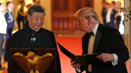 Body language expert says Trump 'wasn't trying to dominate' Xi at White House state dinner