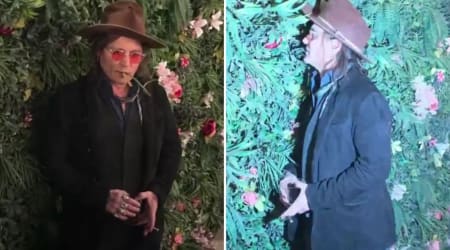 Johnny Depp seen eating decorative plant at Las Vegas event in bizarre video