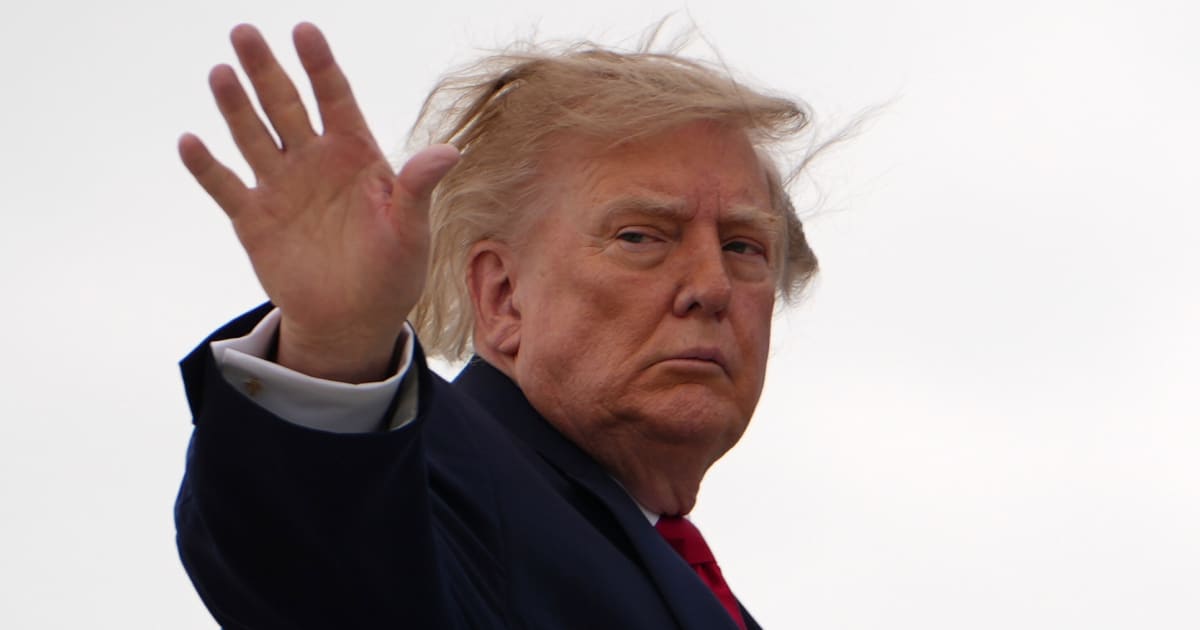 President Donald Trump waves as he boards Air Force One, Saturday, Sept 26, 2026, at Joint Base Andrews, Md (AP Photo/Julia Demaree Nikhinson)