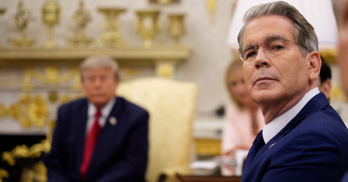 Treasury Secretary Scott Bessent attends a meeting with President Donald Trump in the Oval Office of the White House on July 14, 2026, in Washington, DC (Andrew Harnik/Getty Images)
