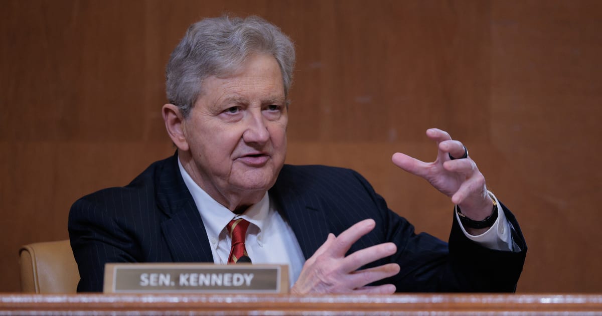 Republican Senator John Kennedy said disruption around the Strait of Hormuz is raising costs for oil and gasoline in the US (Getty Images)