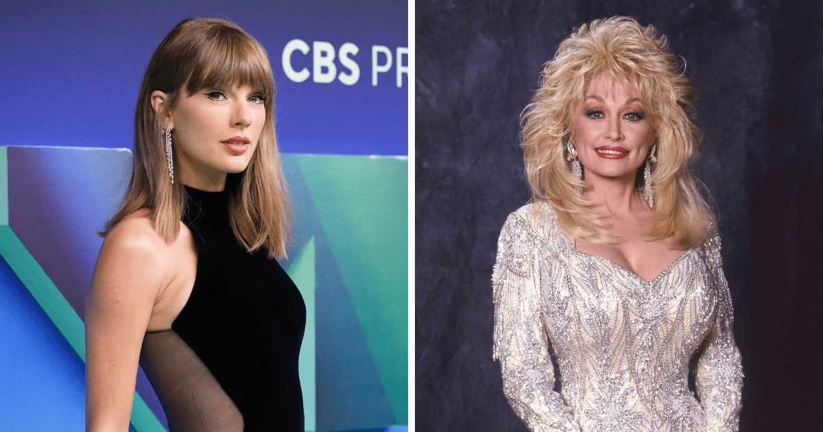 Taylor Swift praised Dolly Parton’s vivid storytelling, saying her songs felt like watching the best music video every time (AP Photos/ Getty Images)