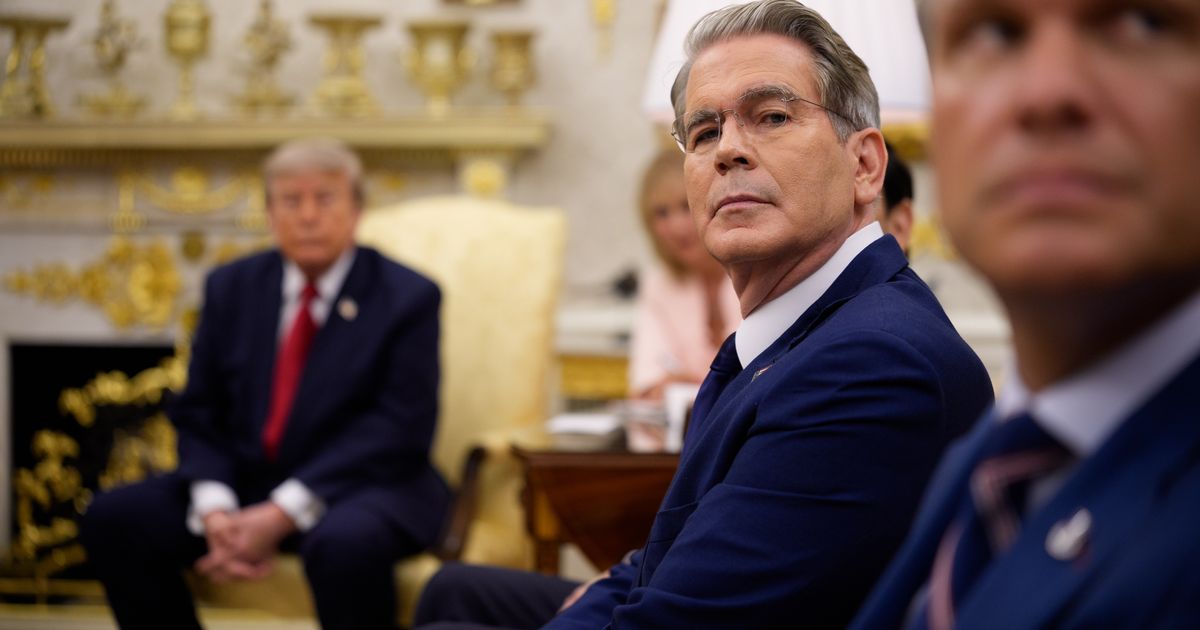 Treasury Secretary Scott Bessent said Iran's currency hit another record low as the Trump administration intensified its economic campaign against Tehran (Andrew Harnik/Getty Images)