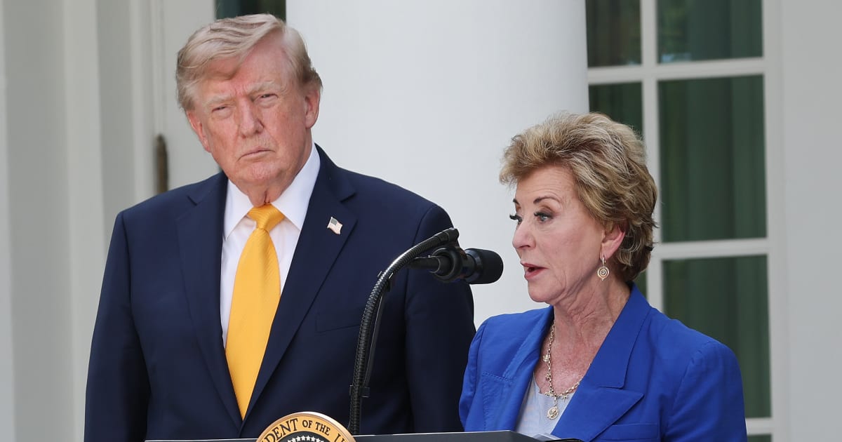 President Donald Trump's Education Secretary Linda McMahon announced the new regulation on Monday, September 28, and it takes effect Tuesday (Getty Images)