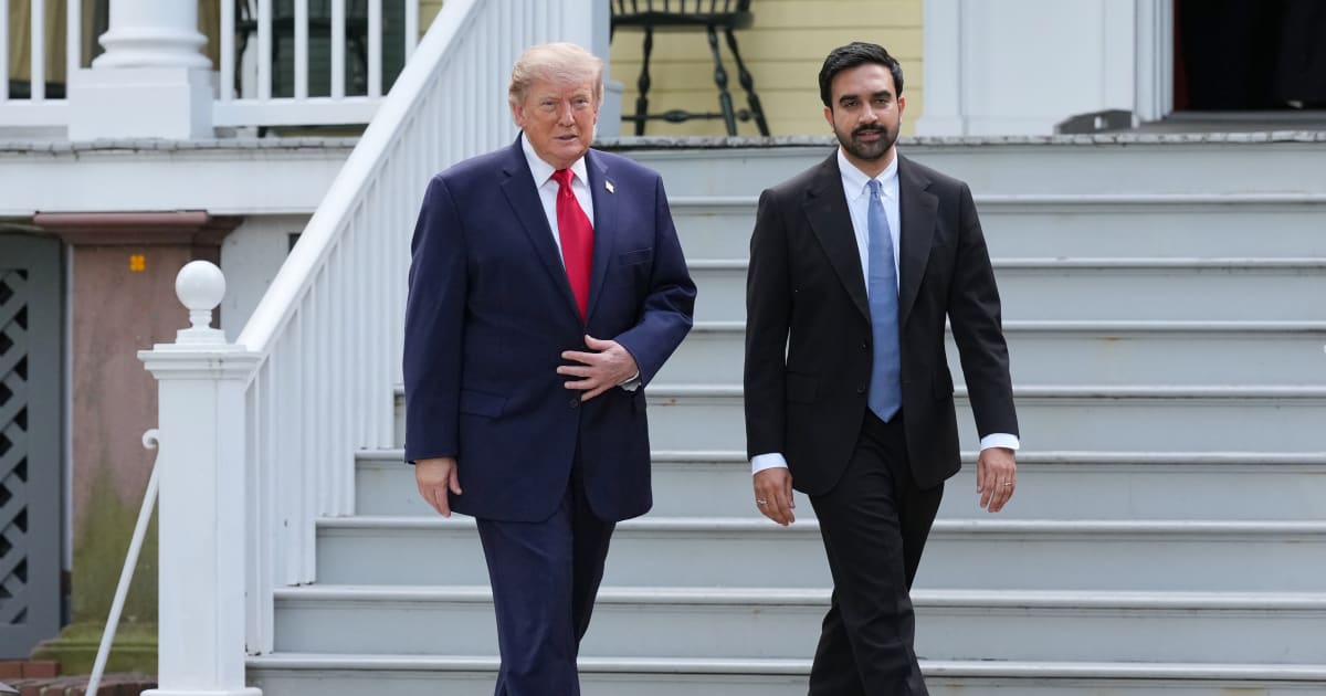 The sharp decline in legal immigration from Muslim-majority countries came as President Donald Trump has developed a more cordial relationship with Zohran Mamdani, New York City’s first Muslim mayor (AP Photo/Adam Gray)