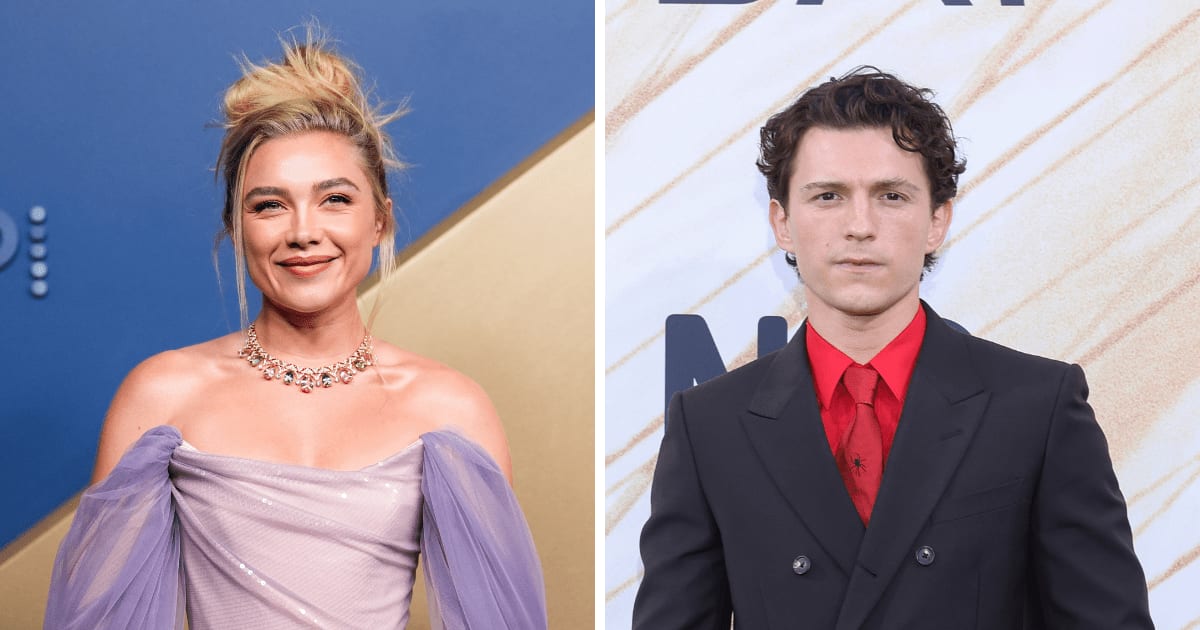 Florence Pugh revealed Tom Holland’s earlier comments sparked fan excitement about seeing Yelena Belova alongside Spider-Man (AP Photo, Getty Images)