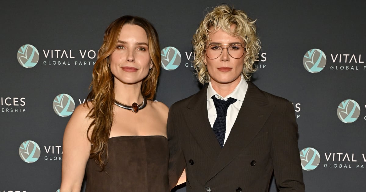 Sophia Bush and Ashlyn Harris kept their wedding intimate, focusing on family, with their children enjoying the day and roasting marshmallows together (Getty Images)
