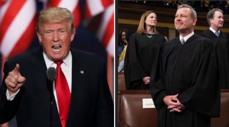 Trump explains why he regrets his own justices as he hails Democratic appointees' loyalty