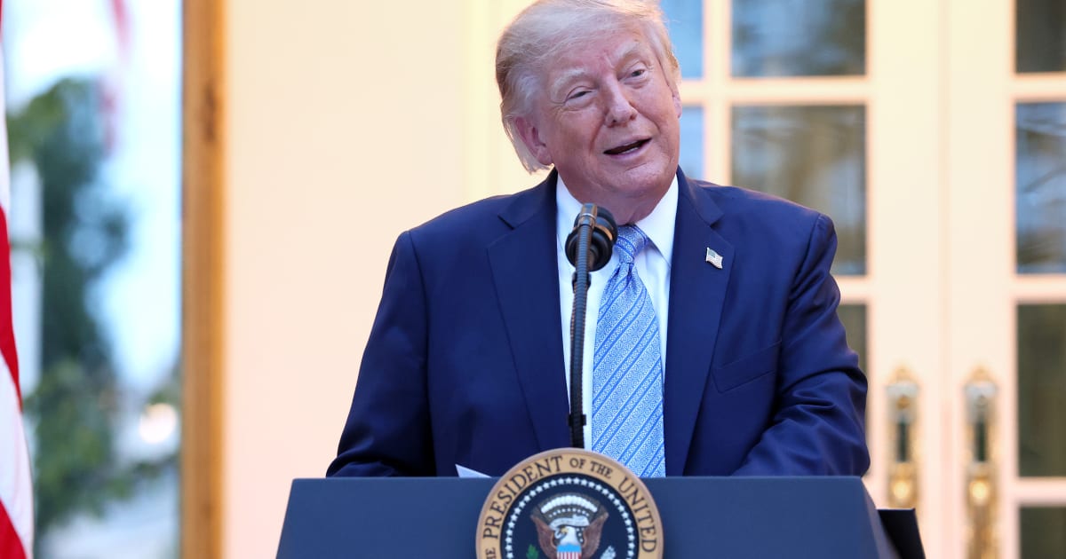 President Donald Trump speaks at a dinner in the Rose Garden of the White House on September 17, 2026, in Washington, DC (Anna Moneymaker/Getty Images)