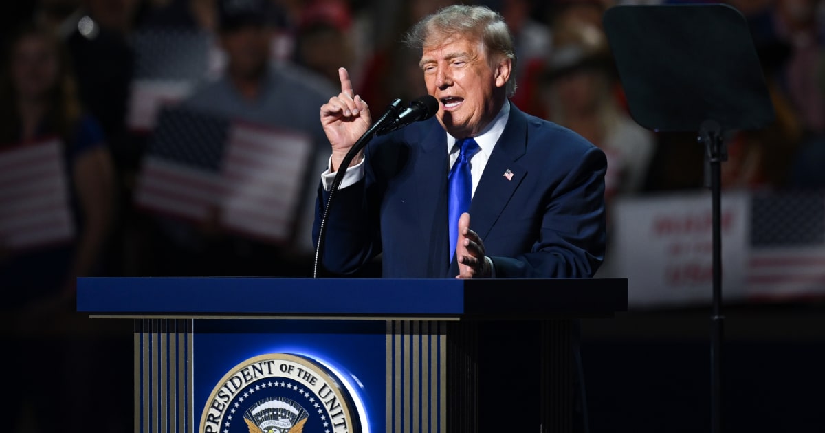 President Donald Trump speaks on stage on the first day of the 2026 Republican National Convention at the American Airlines Center on September 9, 2026, in Dallas, Texas (Getty Images)
