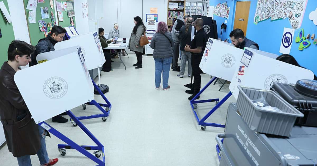 People vote in the General Election at the Brooklyn Public Library on November 4, 2025, in New York City (Michael M Santiago/Getty Images)