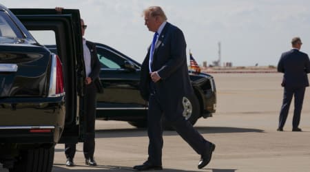'The Beast is going faster than ever': Trump races to GOP midterm rally after flight delay