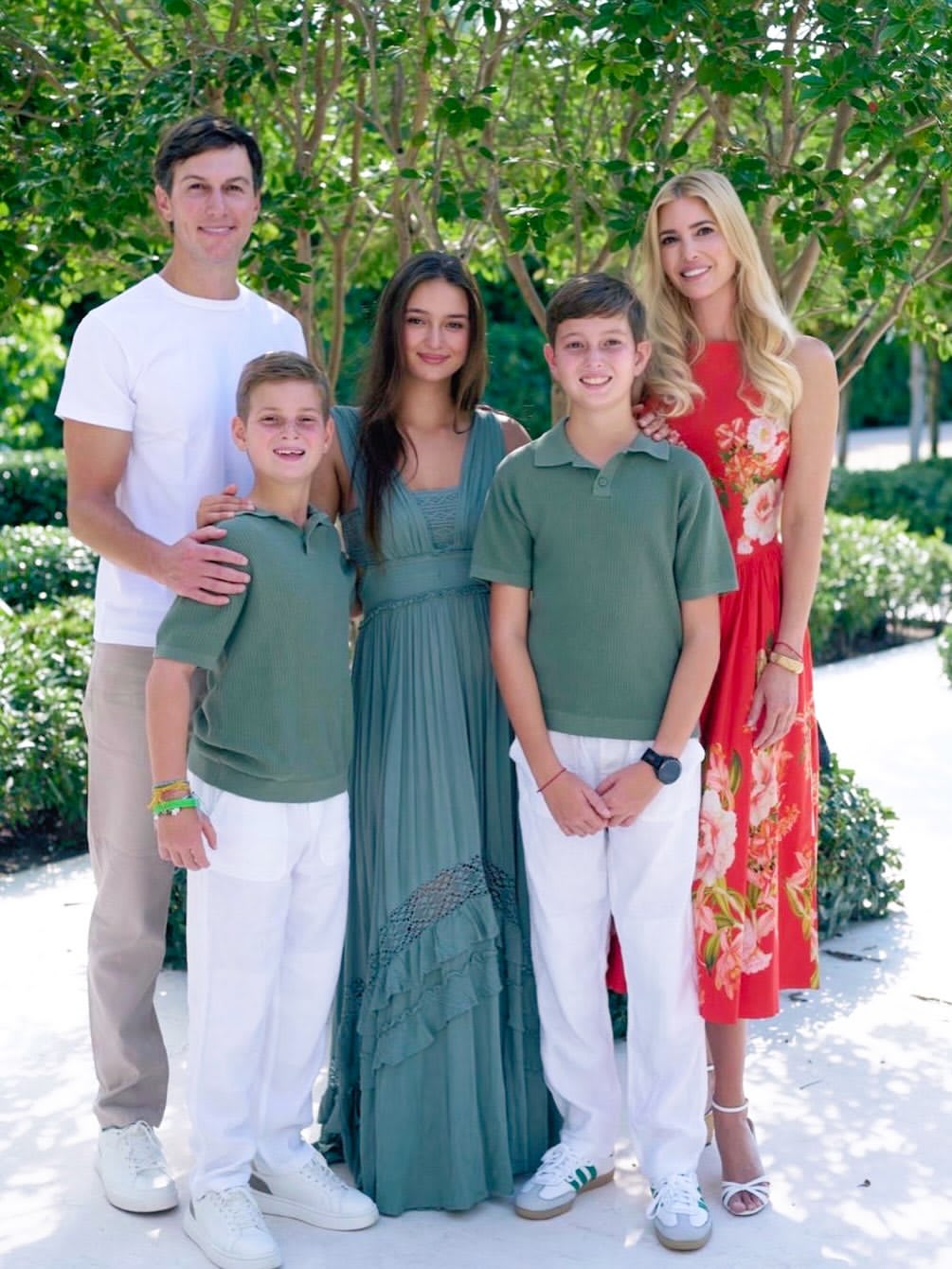 Ivanka Trump with her husband Jared Kushner and their children at her grandmother's 100th birthday celebration (@ivankatrump/Instagram)