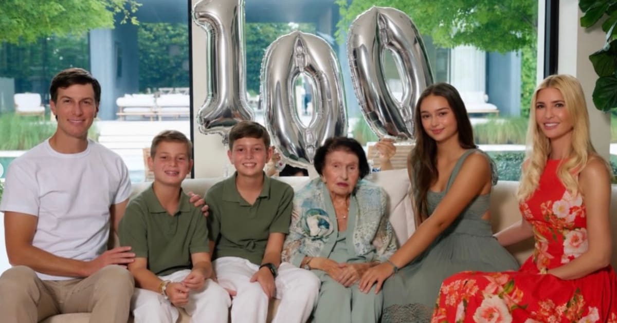 Ivanka Trump celebrated her grandmother Marie Zelnickova’s 100th birthday at her Miami, Florida, home last Saturday (@IvankaTrump/Instagram)