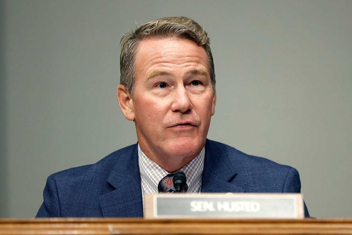 U.S. Sen. Jon Husted (R-OH) speaks during a the Senate Committee on Health, Education, Labor, and Pensions hearing in the Dirksen Senate Office Building on September 17, 2025 in Washington, DC. The committee is hearing testimony from fired CDC employees and the implications on children’s health. (Photo by Kevin Dietsch/Getty Images)
