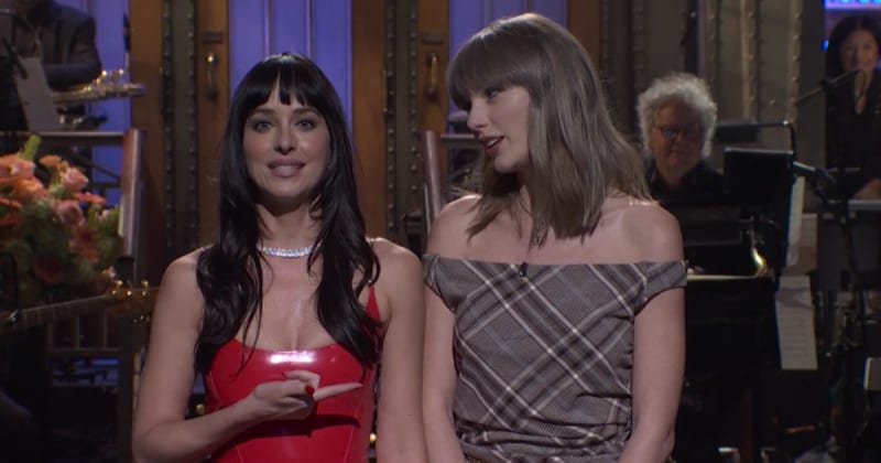 Taylor Swift crashes Dakota Johnson’s ‘SNL’ monologue as ‘Verity’ star calls her ‘therapist’