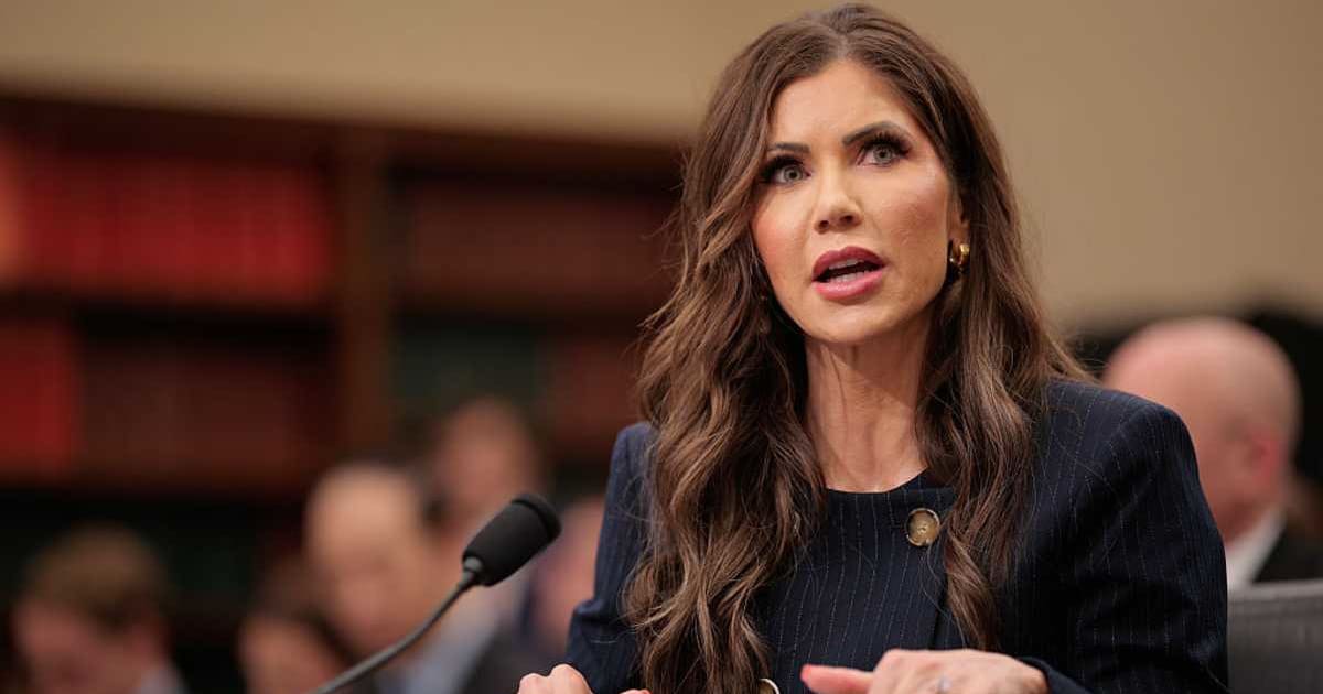 Former DHS Secretary Kristi Noem reportedly decided to purchase five luxury jets from a political donor for millions of dollars more than they were worth (Getty Images)
