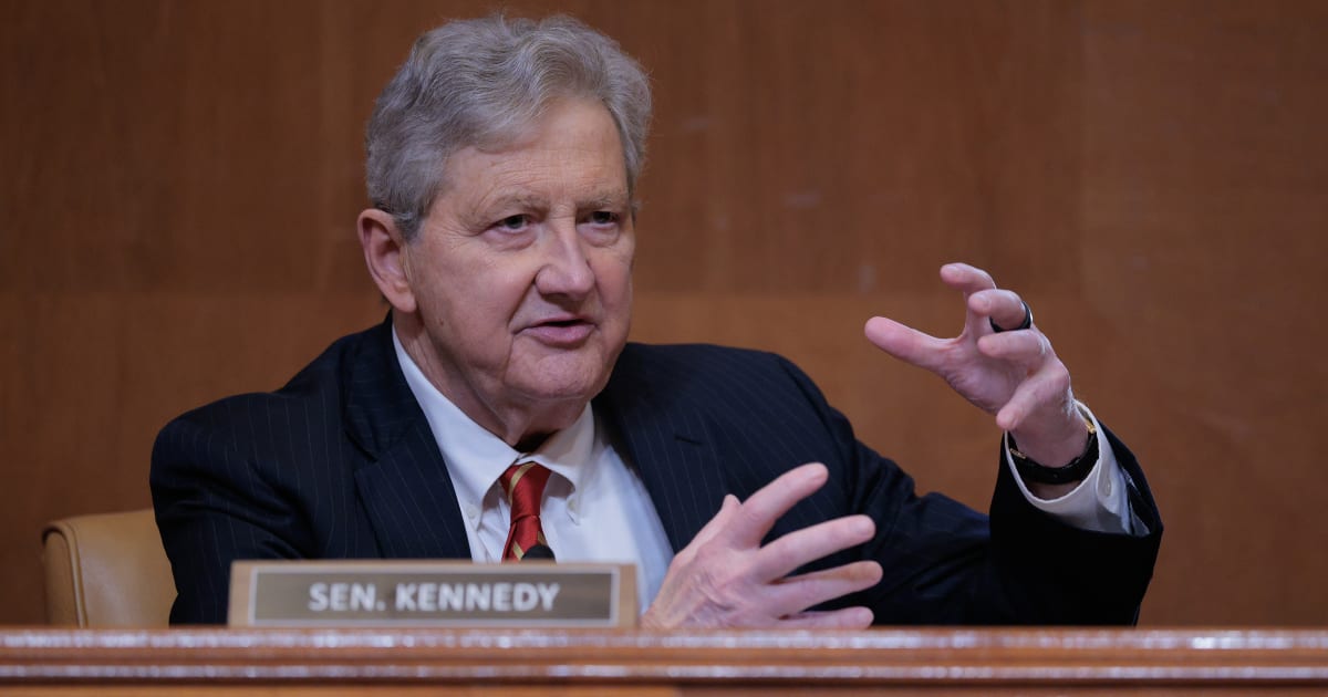 Sen John Kennedy warned that rising living costs could hurt Republicans in the midterms and urged the party to stop misrepresenting conditions (Chip Somodevilla/Getty Images)