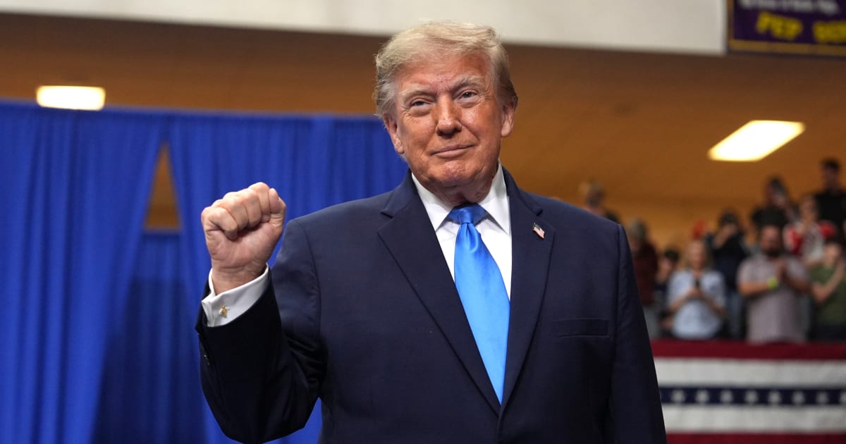 President Donald Trump arrives to speak during an event at Butler High School in Vandalia, Ohio, Saturday, Oct. 3, 2026 (AP Photo/Mark Schiefelbein)