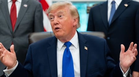 Trump blames ‘Blue States’ for soaring gas prices as he declares Hormuz is no longer the culprit