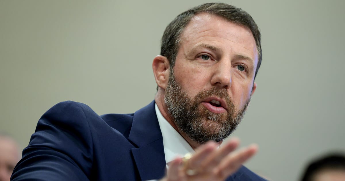 Homeland Security Secretary Markwayne Mullin told Fox News’ Laura Ingraham that he asked ChatGPT how to turn a red state blue just before going on air (Getty Images)