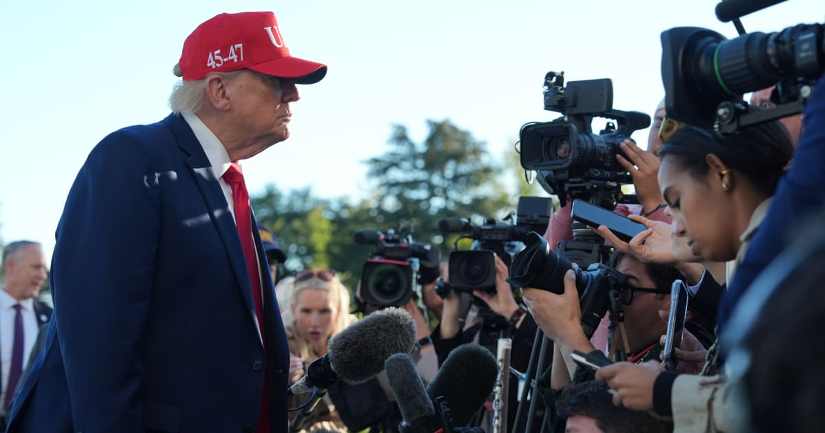 President Donald Trump introduced 'artificial news' as a new term for media outlets he previously called 'fake news,' linking it to AI terminology  (AP Photo/Alex Brandon)