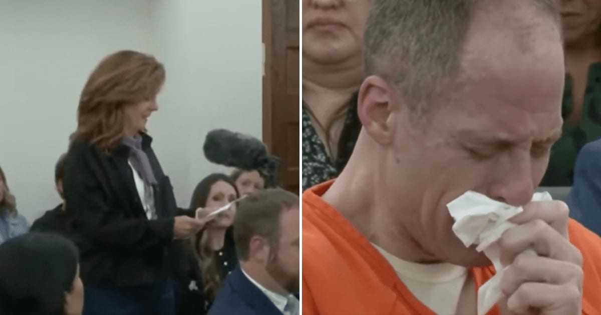 Caleb Flynn’s daughters confronted him over his affair with 24-year-old Alleigha Botner during his sentencing (@FoxUSNews/X)
